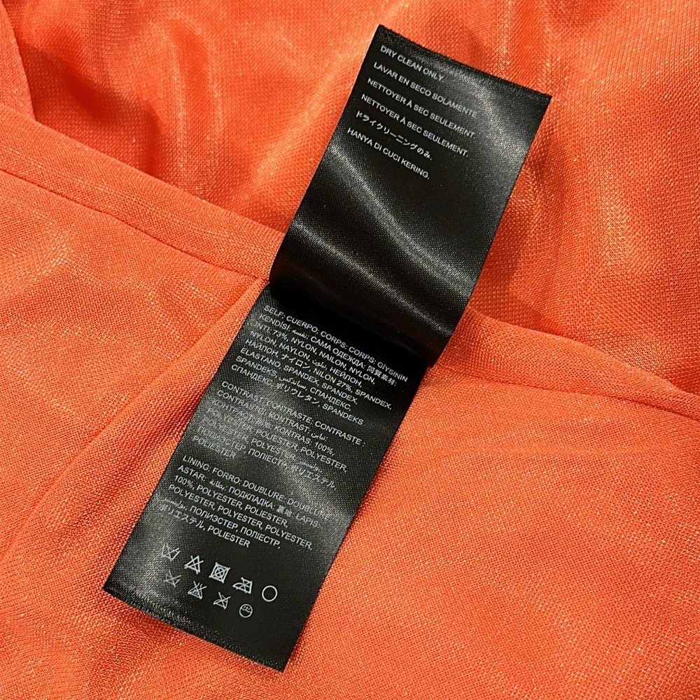 Bebe Single Sleeve Coral Mini Dress - XS - Picture 5 of 8